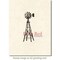 Deep Red Stamps Farmers Windmill Rubber Cling Stamp 1.25 x 3.1 inches